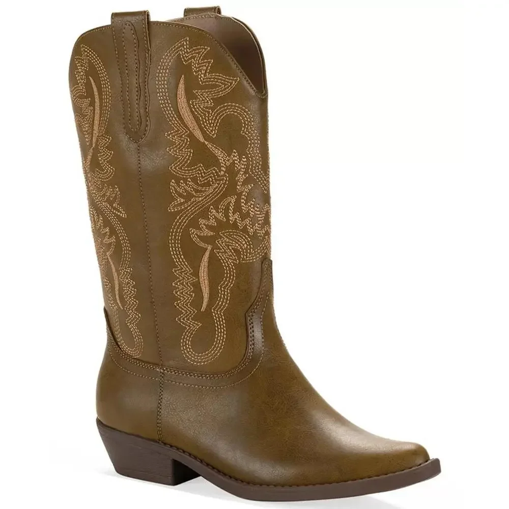 Wild Pair Women's Denise Block Heel Western Boots Size 10